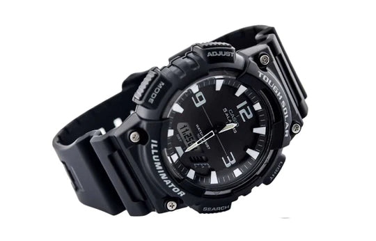 CASIO Tough Solar Solar Sports Waterproof Electronic For Men Solar Powered Mens Black Analog AQ-S810W-1AVDF