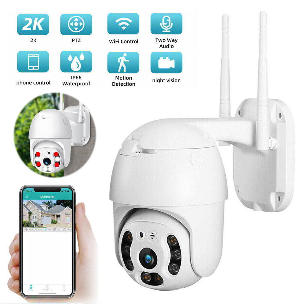 Home Security IP Camera 1080P Waterproof Outdoor Smart CCTV Cam Two Way Audio