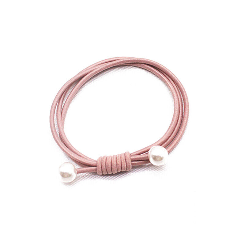 1PCS Simple Knotted Pearls Hair Ring Hair Ties Ponytail Rubber Band Hair Rope