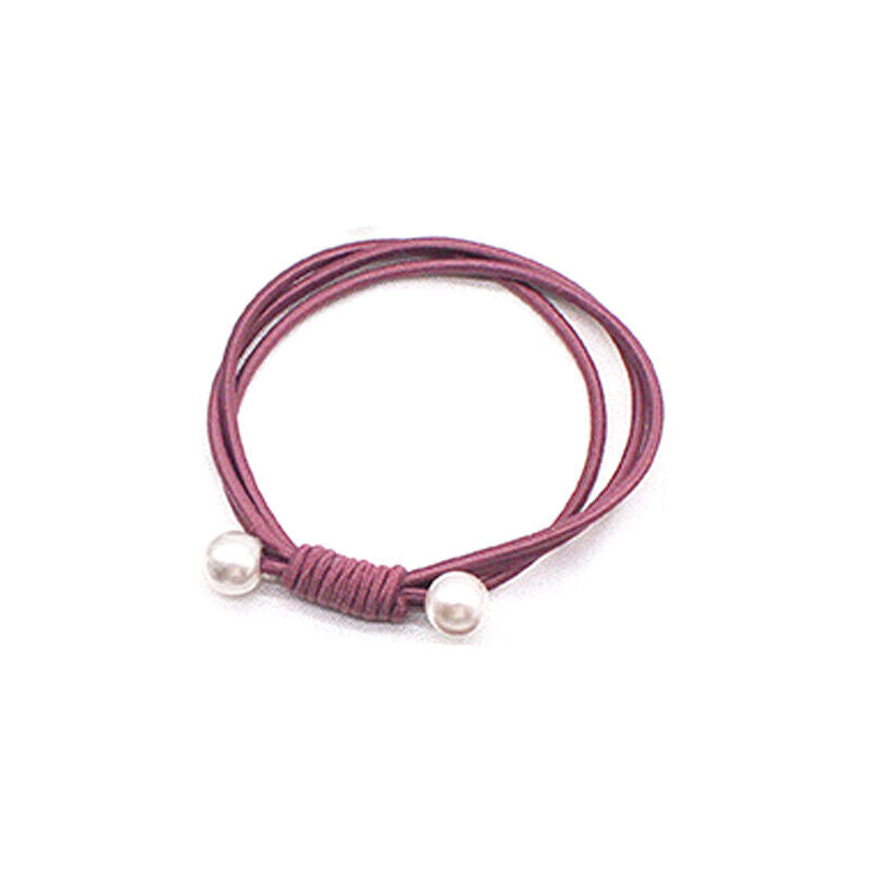 1PCS Simple Knotted Pearls Hair Ring Hair Ties Ponytail Rubber Band Hair Rope