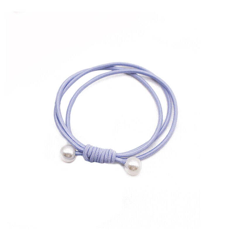 1PCS Simple Knotted Pearls Hair Ring Hair Ties Ponytail Rubber Band Hair Rope