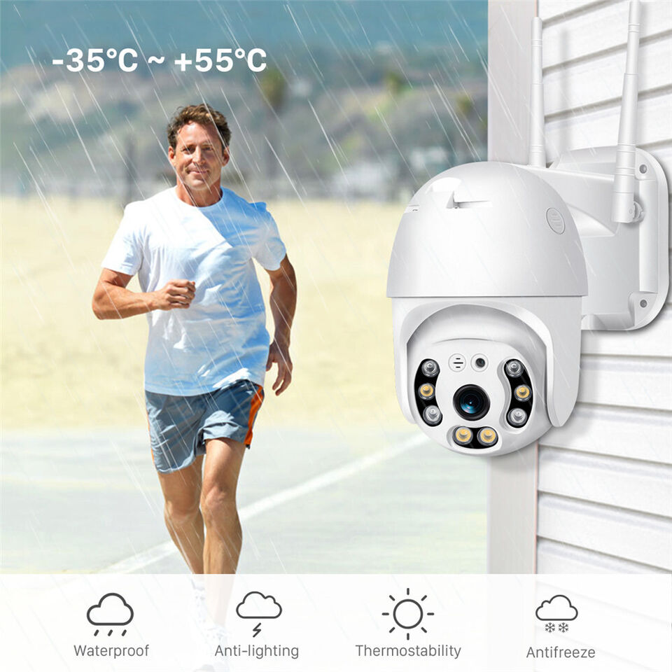Home Security IP Camera 1080P Waterproof Outdoor Smart CCTV Cam Two Way Audio