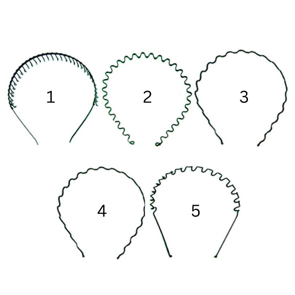 Black Metal Sports Hairband Headband Wave Alice Style Hair band Unisex Men Women