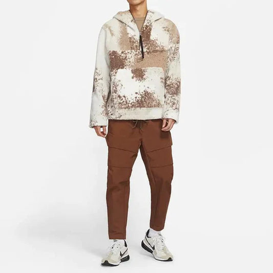 AS Men's Nike Sportswear SPE+ SHERPA HZ HOODIE LIGHT BONE DD5010-072
