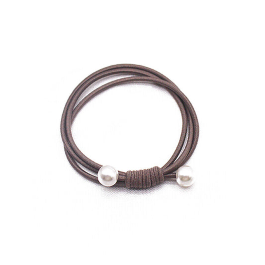 1PCS Simple Knotted Pearls Hair Ring Hair Ties Ponytail Rubber Band Hair Rope